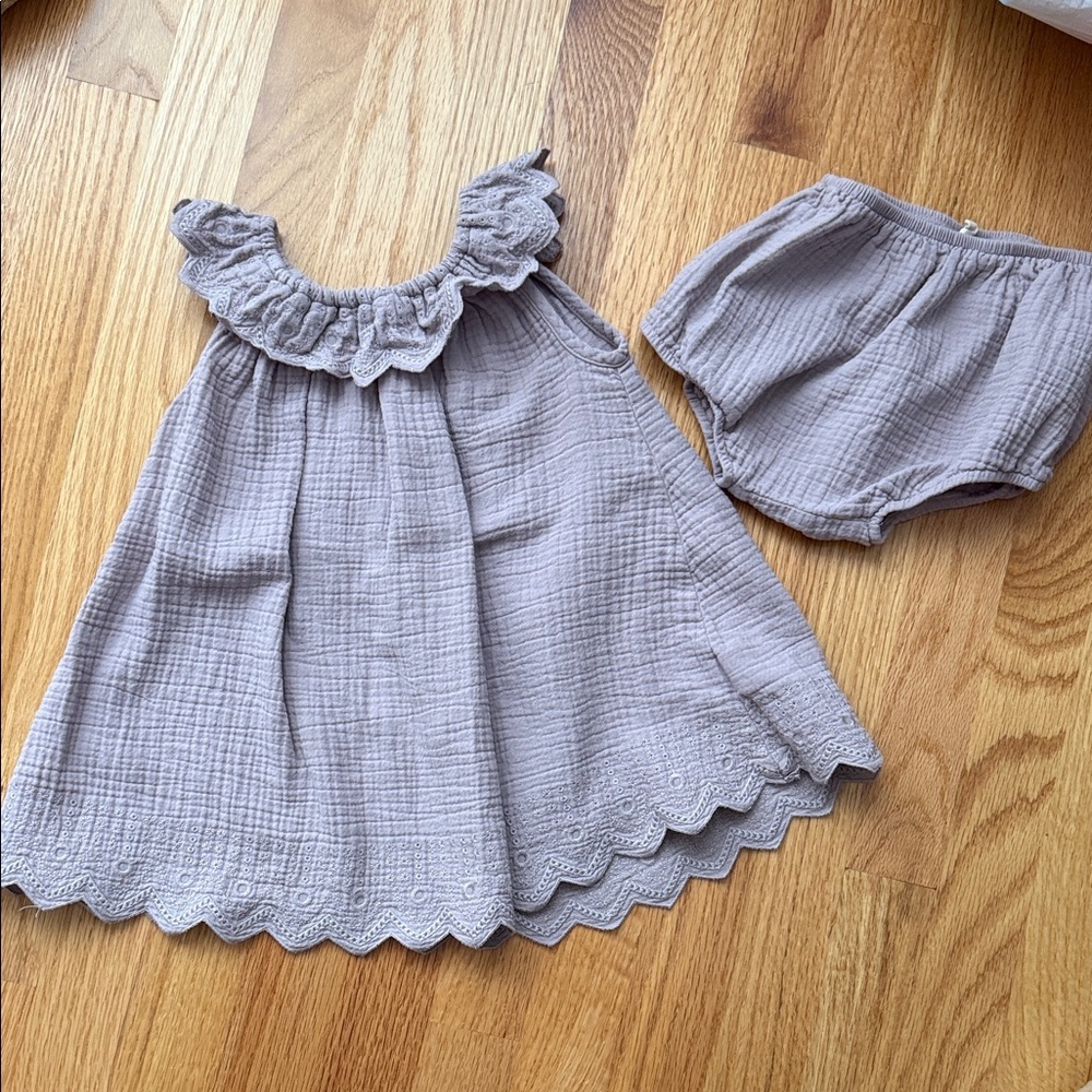 Quincy Mae Lavender Dress with Bloomers